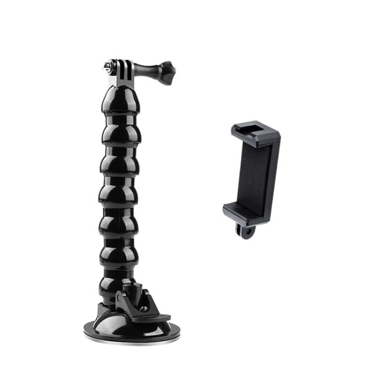 Extended Suction Cup Jaws Flex Clamp Mount with Cold Shoe Phone Clamp, Extended Suction Cup Mount...