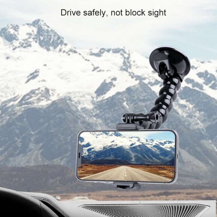 Extended Suction Cup Jaws Flex Clamp Mount with Cold Shoe Phone Clamp, Extended Suction Cup Mount...