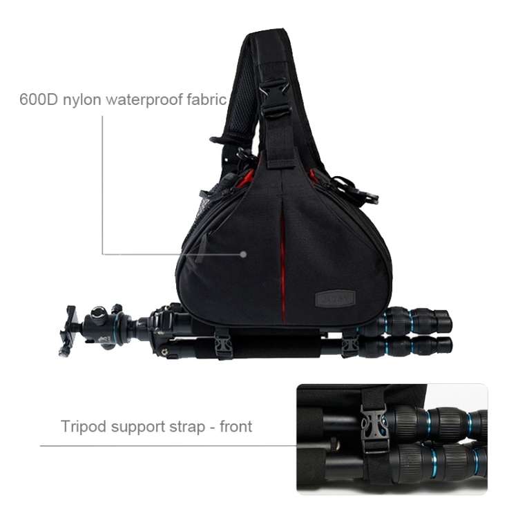 CADEN Triangle Shape Tscope Sling Shoulder Cross Digital Camera Bags Case Soft Bag with Rain Cove...