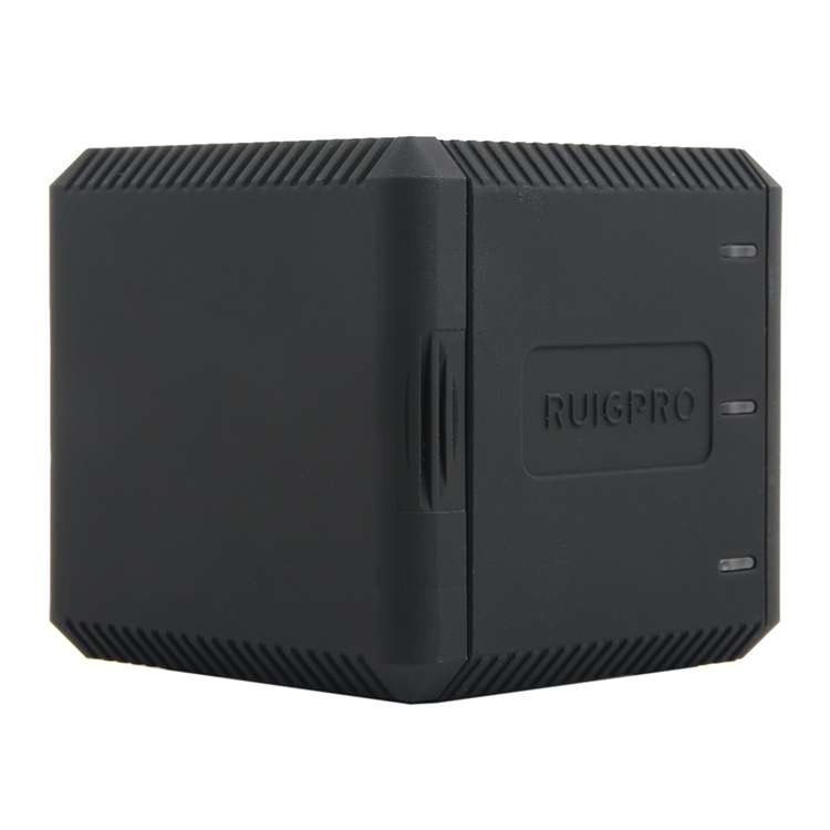 RUIGPRO USB Triple Batteries Housing Charger Box with USB Cable &amp; LED Indicator Light for GoP...