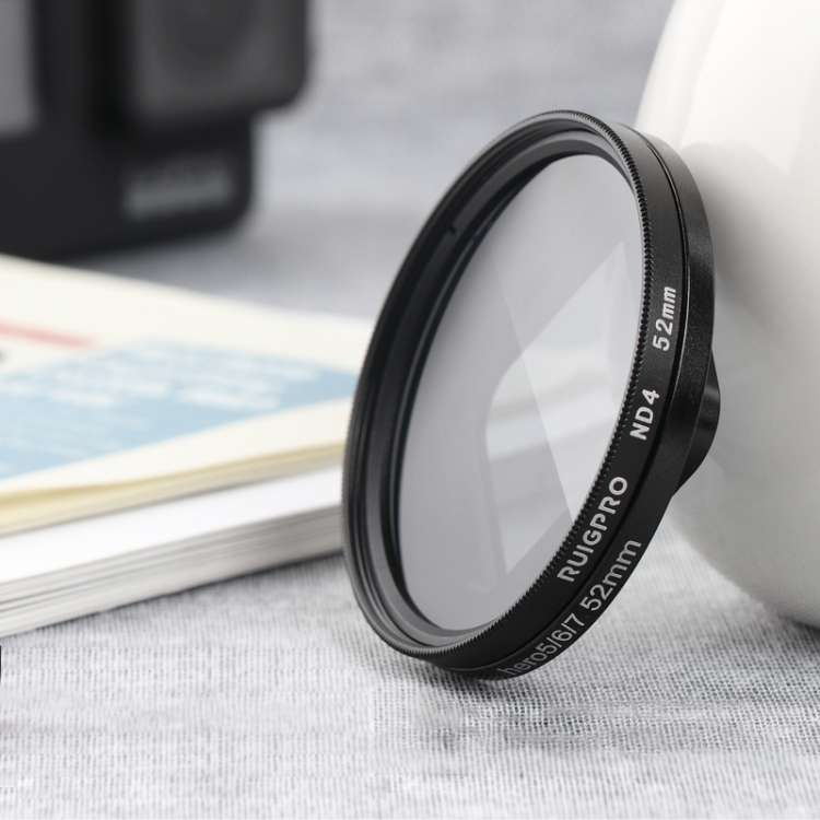 RUIGPRO for GoPro HERO 7/6 /5 Professional 52mm ND4 Lens Filter with Filter Adapter Ring &amp; Le...