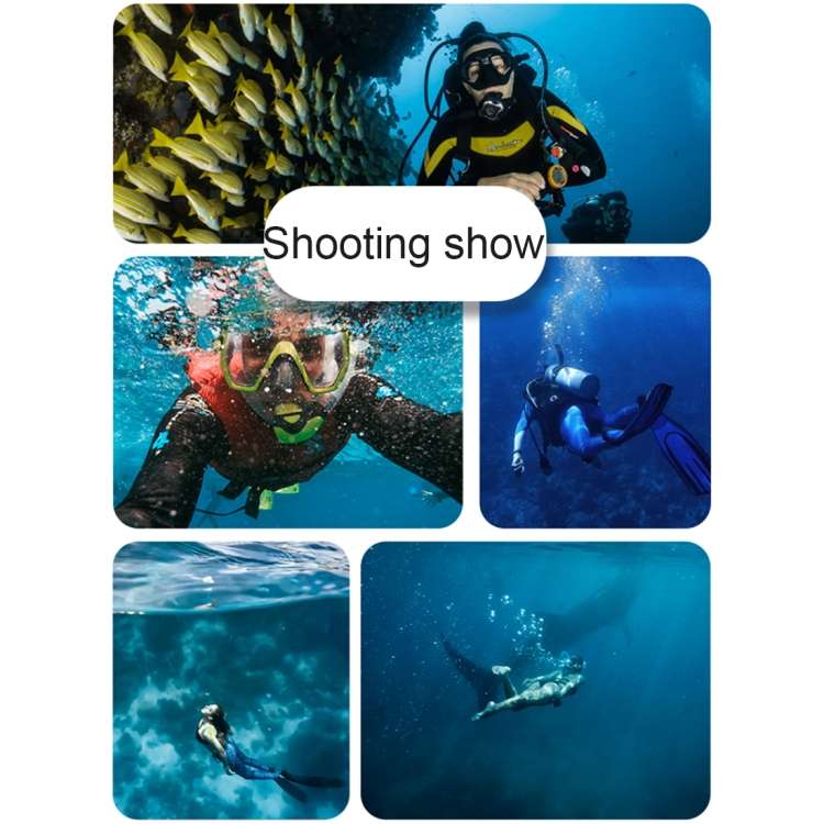 For GoPro HERO8 Black 45m Waterproof Housing Protective Case with Buckle Basic Mount &amp; Screw ...