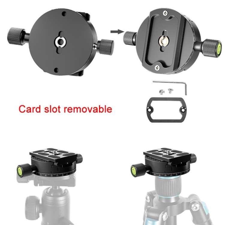 BEXIN QJ-08 Panoramic Rotary Quick Release Clamp Base Tripod Mount