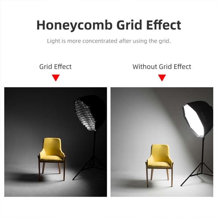 TRIOPO S65 Diameter 65cm Honeycomb Grid Octagon Softbox Reflector Diffuser for Studio Speedlite F...