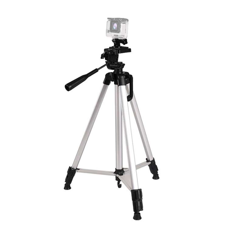 Live Broadcast Tripod 3-Section Folding Legs Aluminum Alloy Tripod Mount with U-Shape Three-Dimen...