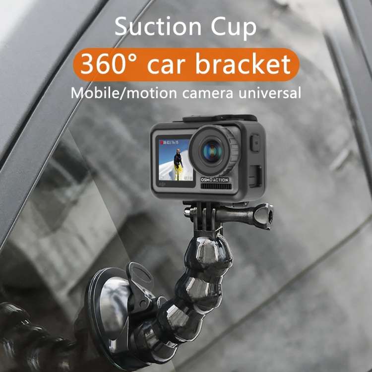 Suction Cup Jaws Flex Clamp Mount for GoPro, Insta360, DJI and Other Action Cameras, Jaws Flex Clamp
