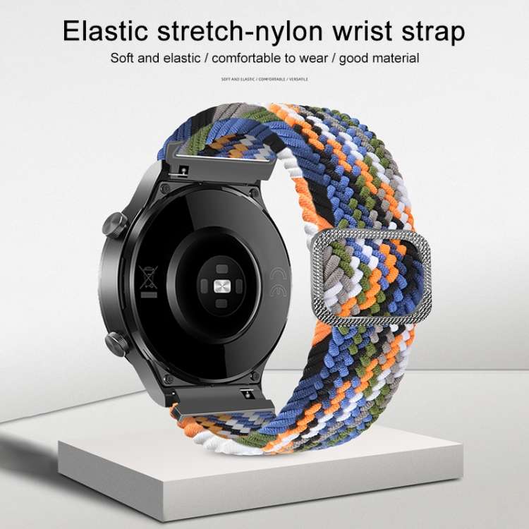 Universal Adjustable Nylon Braided Elasticity Replacement Strap Watchband, 20mm, 22mm