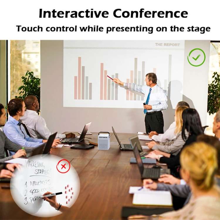 WEJOY Y2 1920x1080P 100 ANSI Lumens Portable Home Theater LED HD Digital Projector, Touch Control...