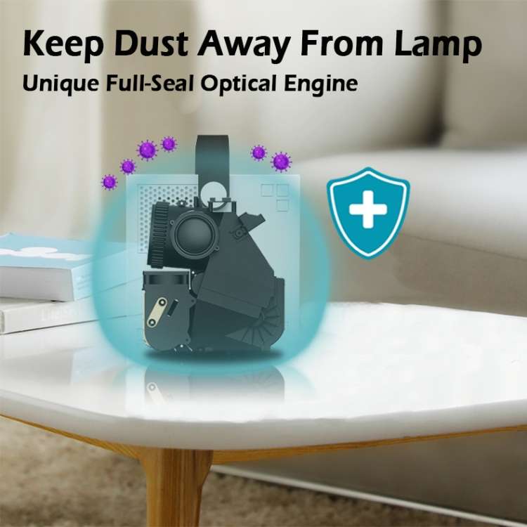 WEJOY Y2 1920x1080P 100 ANSI Lumens Portable Home Theater LED HD Digital Projector, Touch Control...