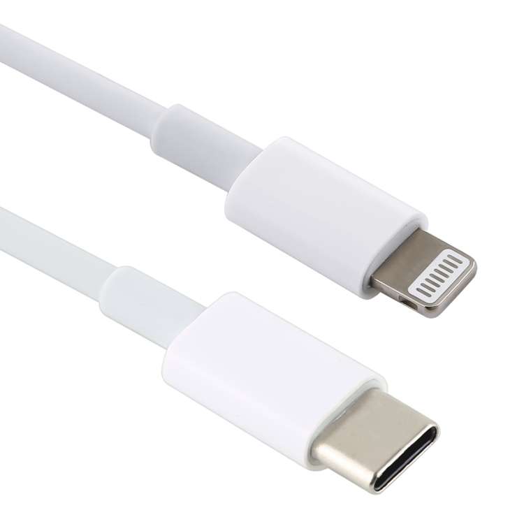 12W 5V/2A USB-C / Type-C to 8 Pin PD Fast Charging Cable for iPhone, iPad, Cable Length: 1m