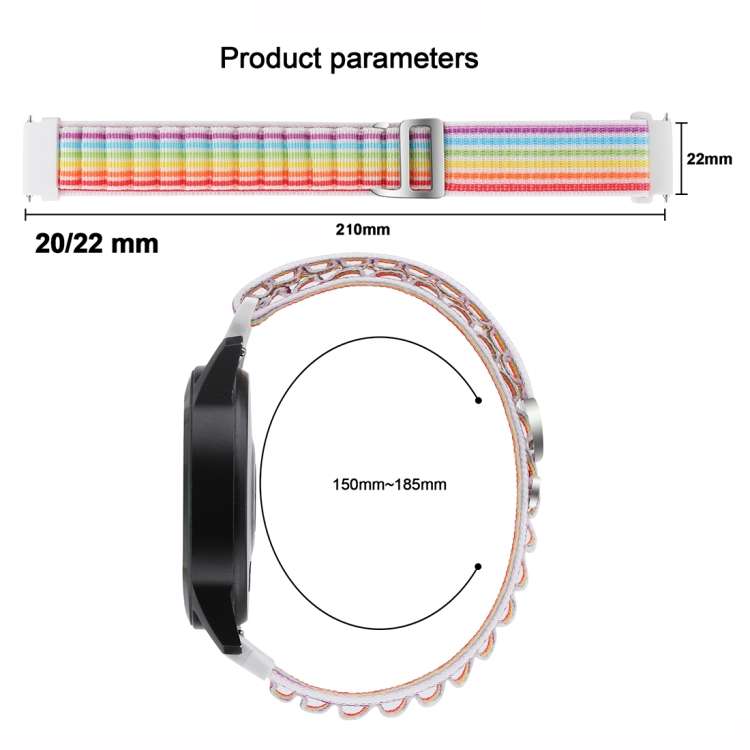 Universal Nylon Loop Watch Band, 20mm, 22mm