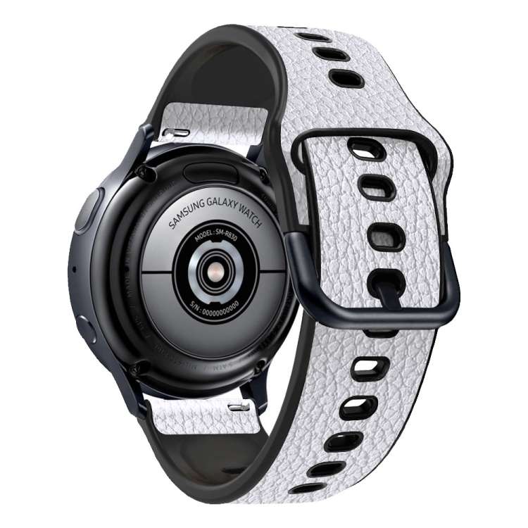 Universal TPU Litchi Texture Leather Watch Band, 20mm, 22mm