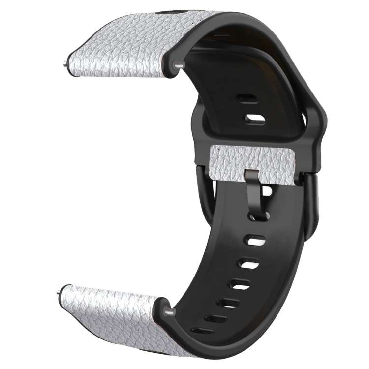Universal TPU Litchi Texture Leather Watch Band, 20mm, 22mm
