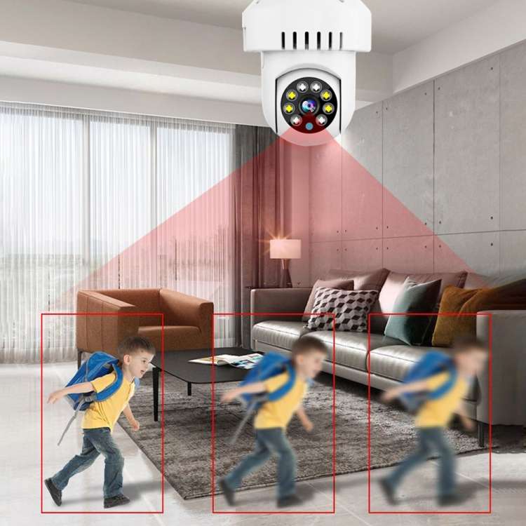 DP36 1080P Smoke Alarm Bulb WiFi Camera, Support IR Night Vision / Motion Detection / Two-way Voice