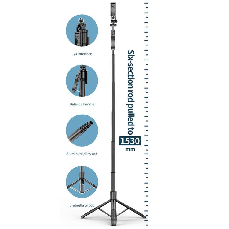 L16 Foldable Bluetooth Tripod Selfie Stick Balance Stabilizer Holder