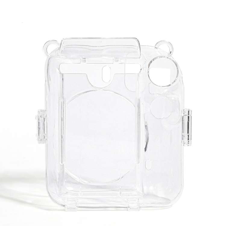 Crystal Hard Acrylic Camera Case with Shoulder Strap, For FUJIFILM instax mini 12(DIY Pink Graffi...