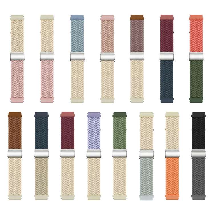 Buckle Braided Nylon Watch Band, 20mm, 22mm