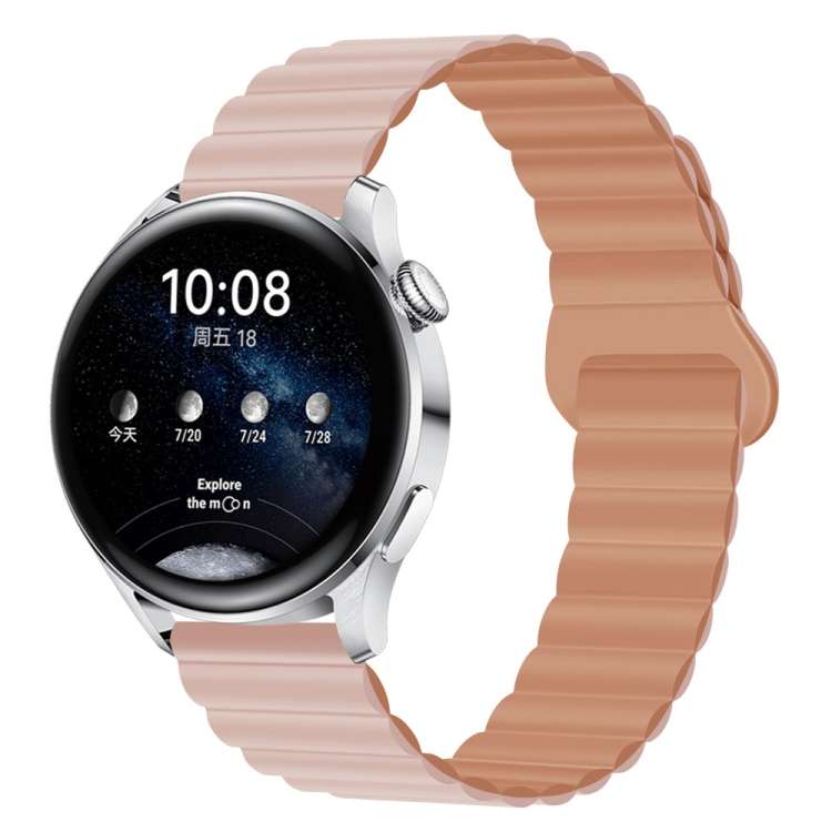 Two Color Magnetic Silicone Watch Band, 20mm