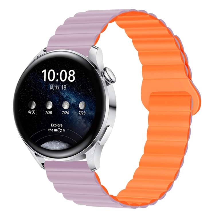 Two Color Magnetic Silicone Watch Band, 20mm