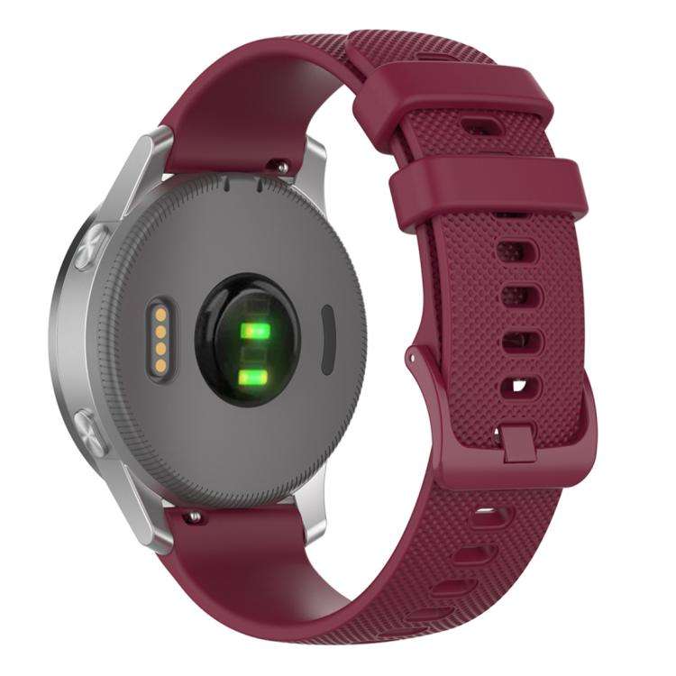 xDfind Small Plaid Solid Color Silicone Watch Band, 18mm For Garmin Venu 2S / Move 3S / Active S,...