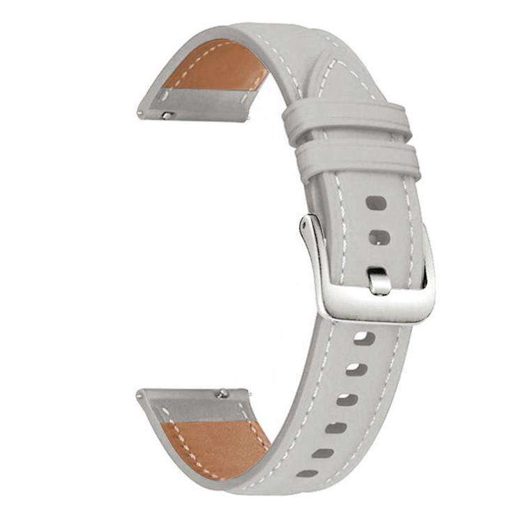 xDfind Flat Head Black Shark Fine Grain Leather Watch Band, 20mm, 22mm