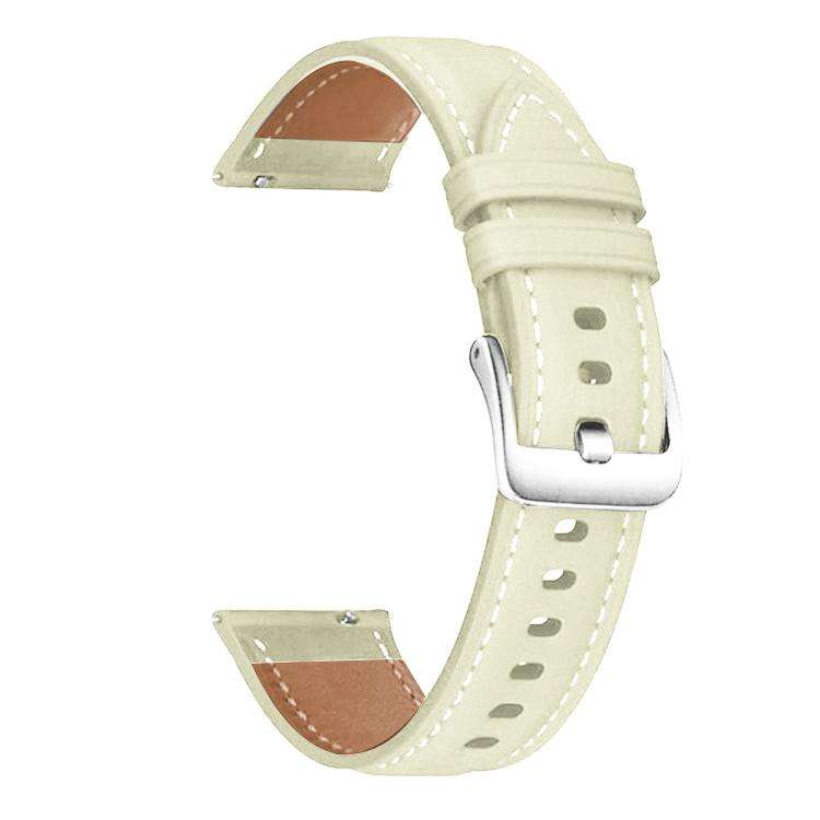 xDfind Flat Head Black Shark Fine Grain Leather Watch Band, 20mm, 22mm