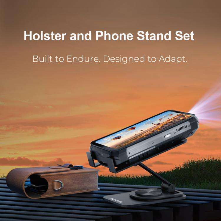 OUKITEL Portable Vertical Phone Waist Bag Desktop Metal Phone Holder Kit