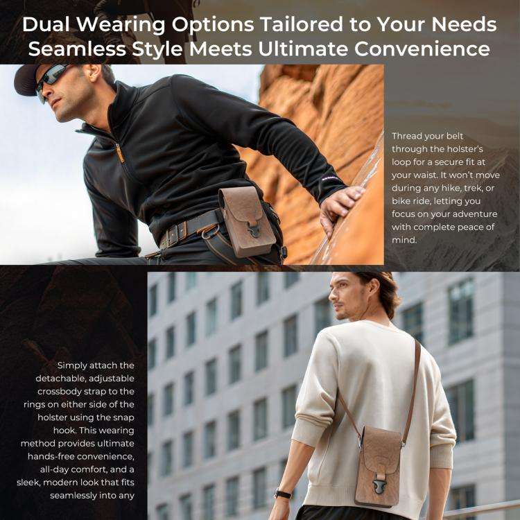 OUKITEL Portable Vertical Phone Waist Bag Desktop Metal Phone Holder Kit