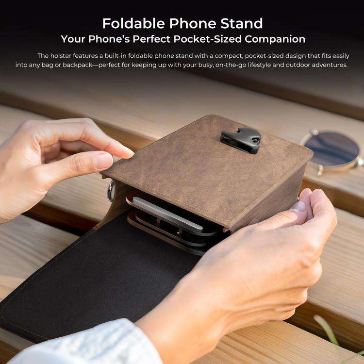 OUKITEL Portable Vertical Phone Waist Bag Desktop Metal Phone Holder Kit