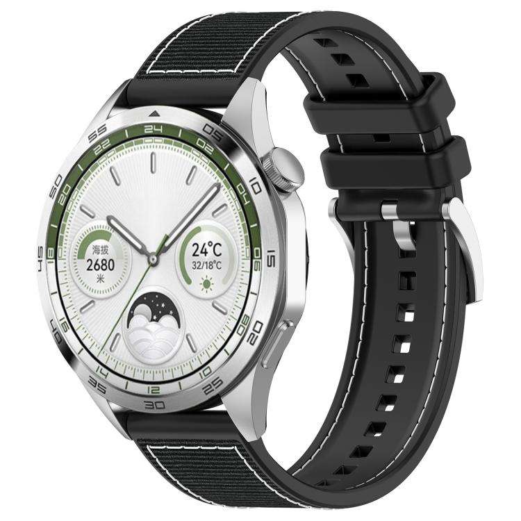 xDfind Hybrid Nylon Braid Silicone Watch Band, 20mm, 22mm