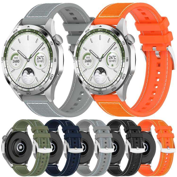 xDfind Hybrid Nylon Braid Silicone Watch Band, 20mm, 22mm