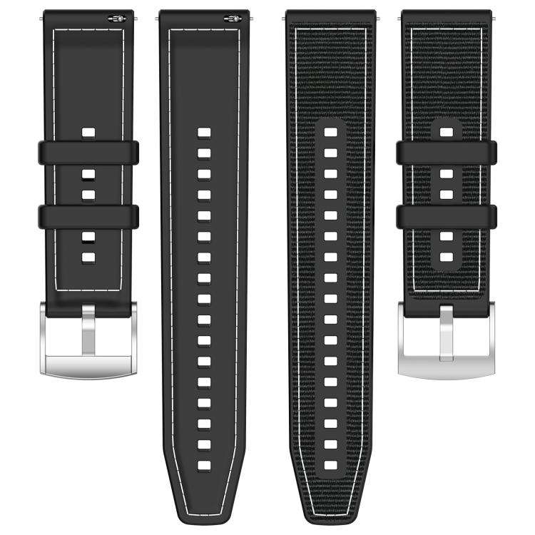xDfind Hybrid Nylon Braid Silicone Watch Band, 20mm, 22mm