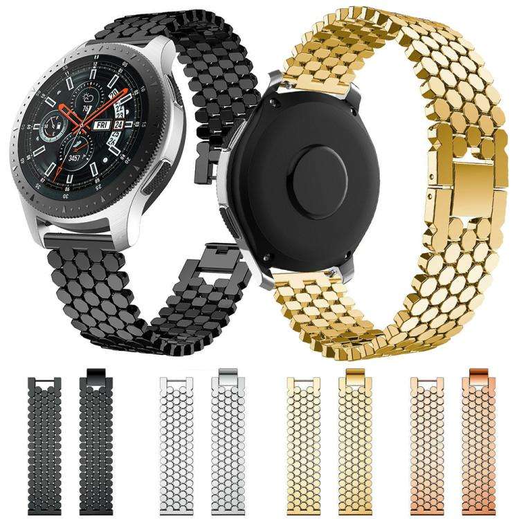 xDfind Fish Scale Texture Metal Watch Band, 22mm, 20mm, 18mm