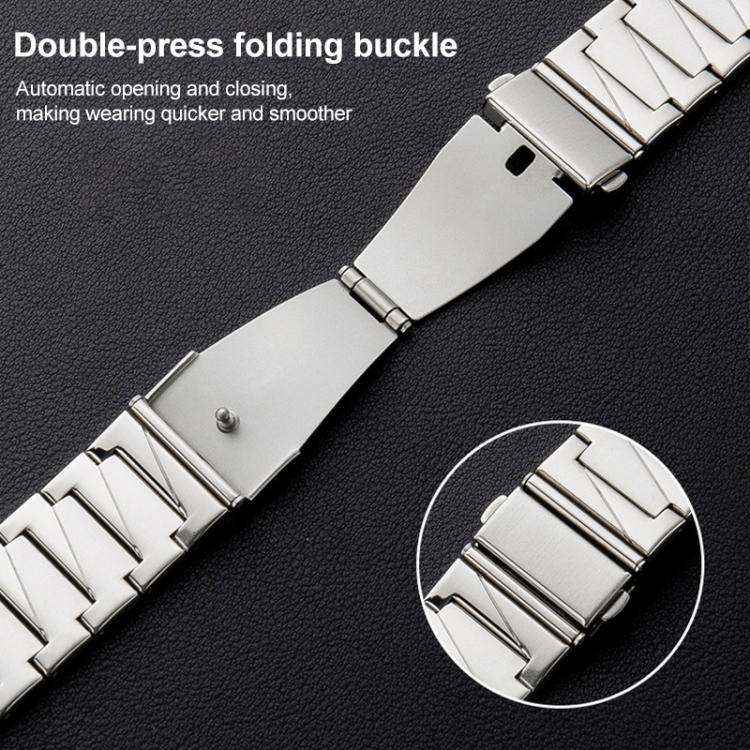 xDfind Stepped Stainless Steel Watch Band, 22mm