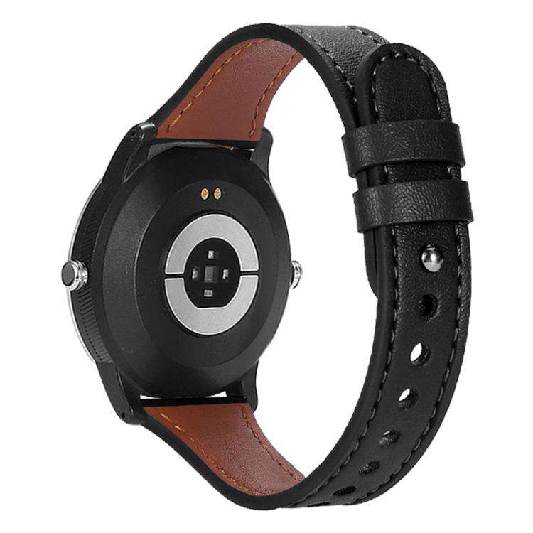 xDfind Double Ring Single Rivet Genuine Leather Watch Band, 20mm, 22mm
