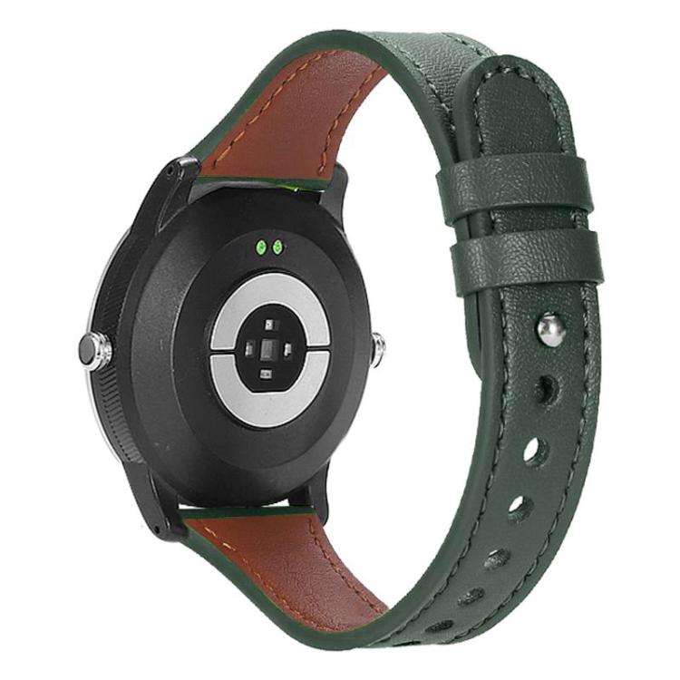 xDfind Double Ring Single Rivet Genuine Leather Watch Band, 20mm, 22mm