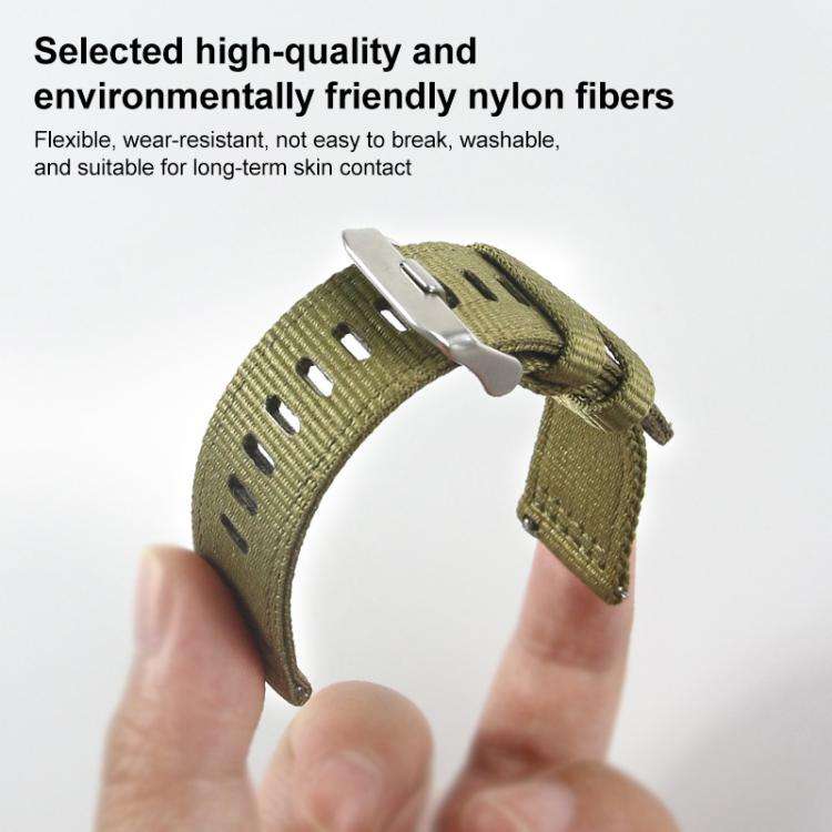 xDfind Two-section Nylon Watch Band, 20mm, 22mm