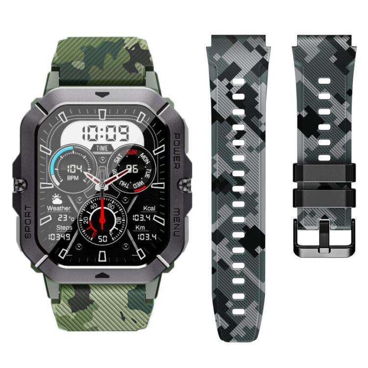 xDfind Camouflage Silicone Watch Band, 22mm
