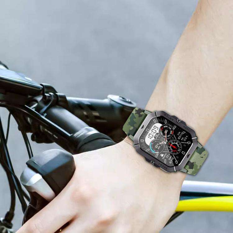 xDfind Camouflage Silicone Watch Band, 22mm