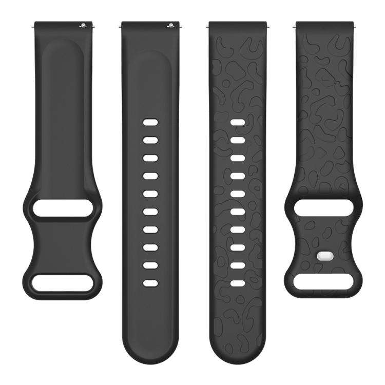 xDfind Leopard Print Silicone Watch Band, 18mm, 20mm, 22mm