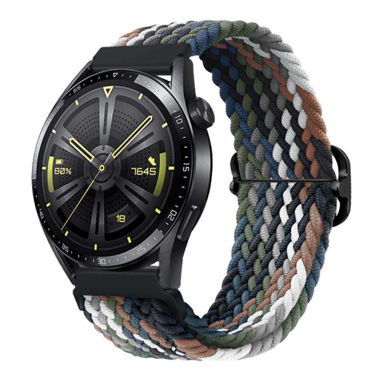 xDfind Sliding Buckle Nylon Braided Watch Band, 20mm, 22mm