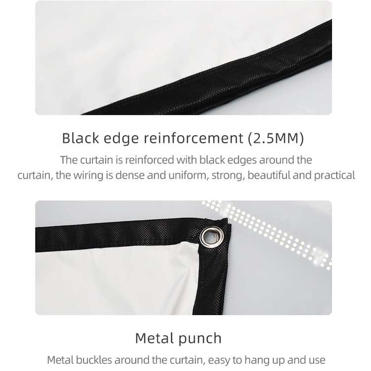 Simple Folding High Density Polyester Projector Film Curtain, 60 inch (4:3) Projection Area: 120x...