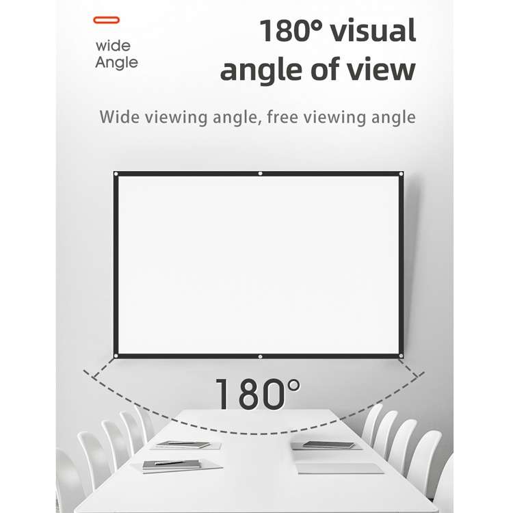 Simple Folding High Density Polyester Projector Film Curtain, 60 inch (4:3) Projection Area: 120x...