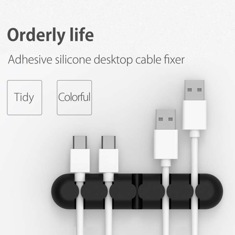 ORICO CBS5 Silicone Material Desktop Cable Manager Winder Fixer, Size: 9.6*2*1.2cm