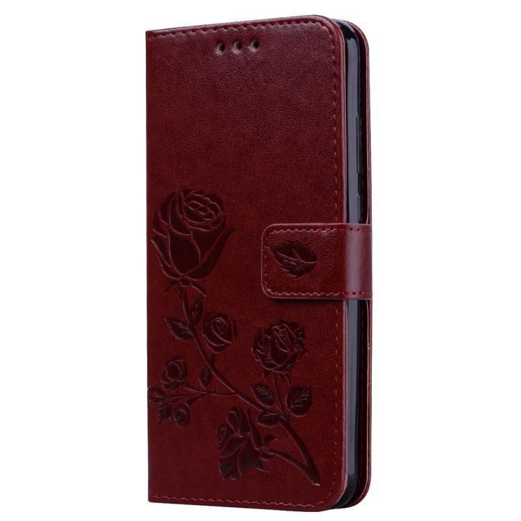 Rose Embossed Horizontal Flip PU Leather Case for Huawei P Smart 2019, with Holder &amp; Card Slo...