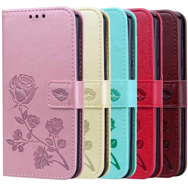 Rose Embossed Horizontal Flip PU Leather Case for Huawei P Smart 2019, with Holder &amp; Card Slo...