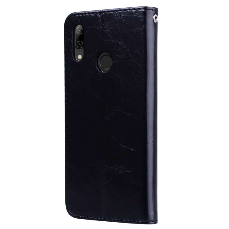 Business Style Oil Wax Texture Horizontal Flip Leather Case for Huawei P Smart 2019, with Holder ...