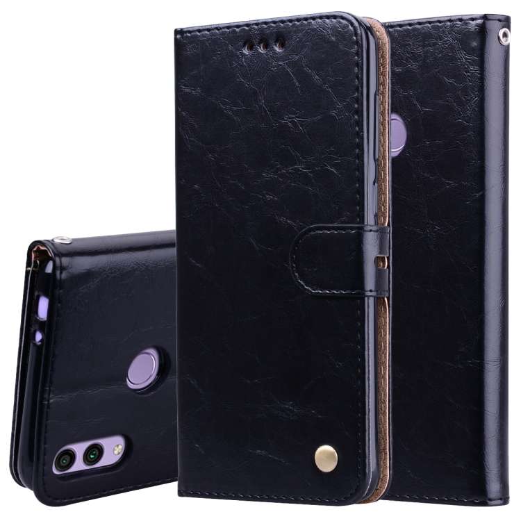 Business Style Oil Wax Texture Horizontal Flip Leather Case for Huawei Honor 8C, with Holder &amp...