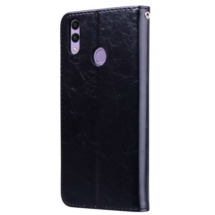 Business Style Oil Wax Texture Horizontal Flip Leather Case for Huawei Honor 8C, with Holder &amp...