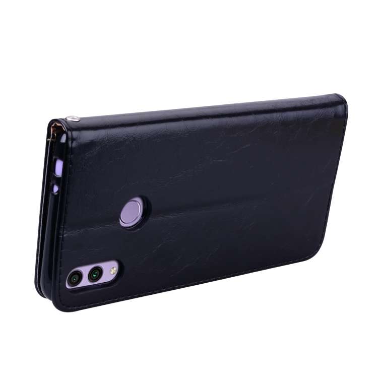Business Style Oil Wax Texture Horizontal Flip Leather Case for Huawei Honor 8C, with Holder &amp...